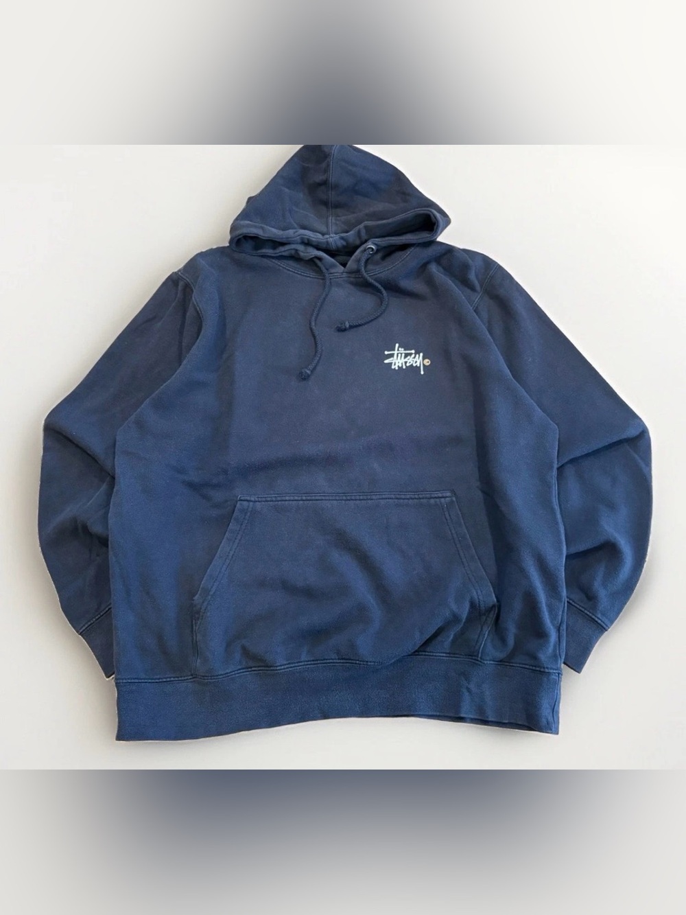 Vintage Stussy Hoodie Size XL Thrashed Rare Streetwear Skatercore Y2K Black Logo